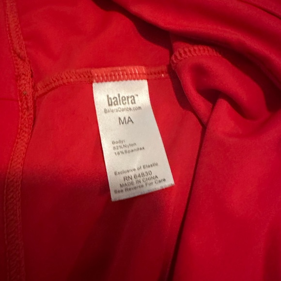 Red Spandex Medium Women’s Balera Dance Shorts - Picture 2 of 3